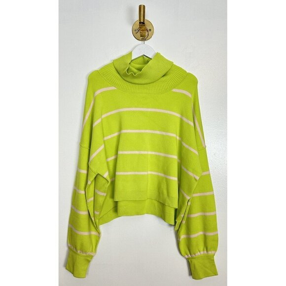 FREE PEOPLE Paulie Sweater in Lemonade Combo Size Medium - Picture 4 of 12